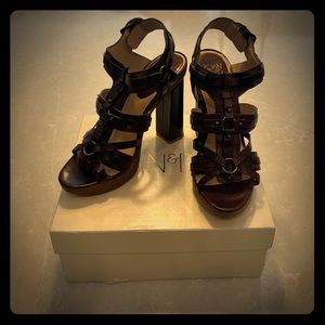 Joan & David Strappy Slingback Block Heel Pumps